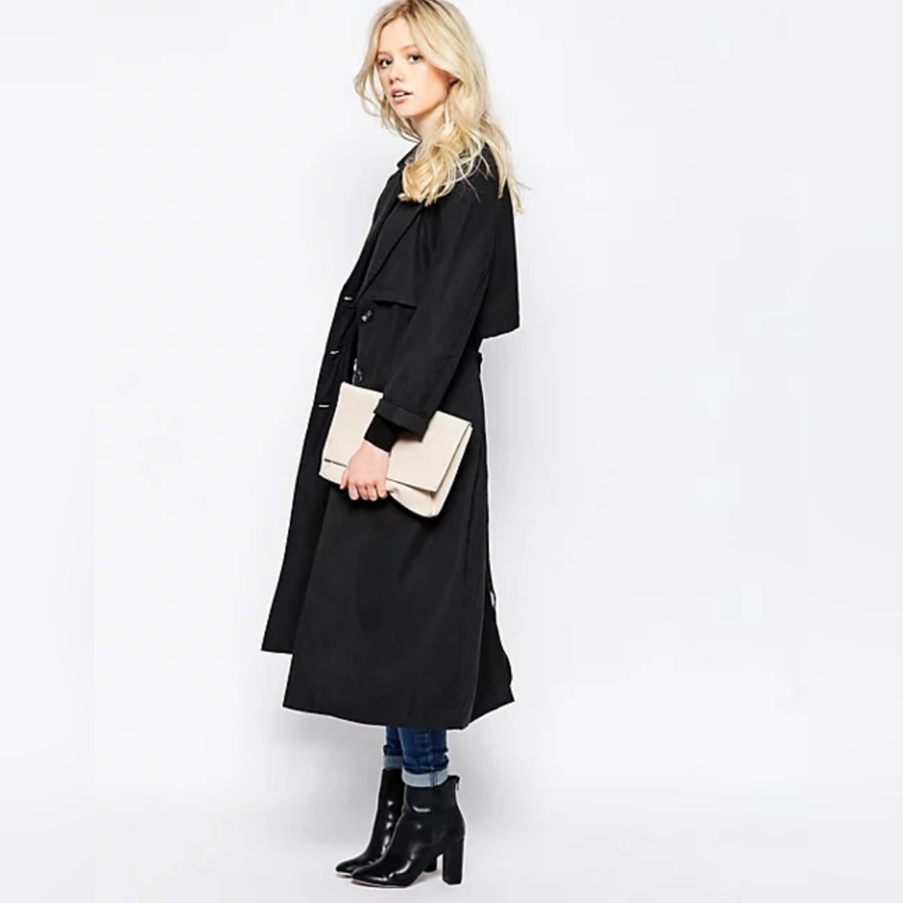 NWOT Black trench coat